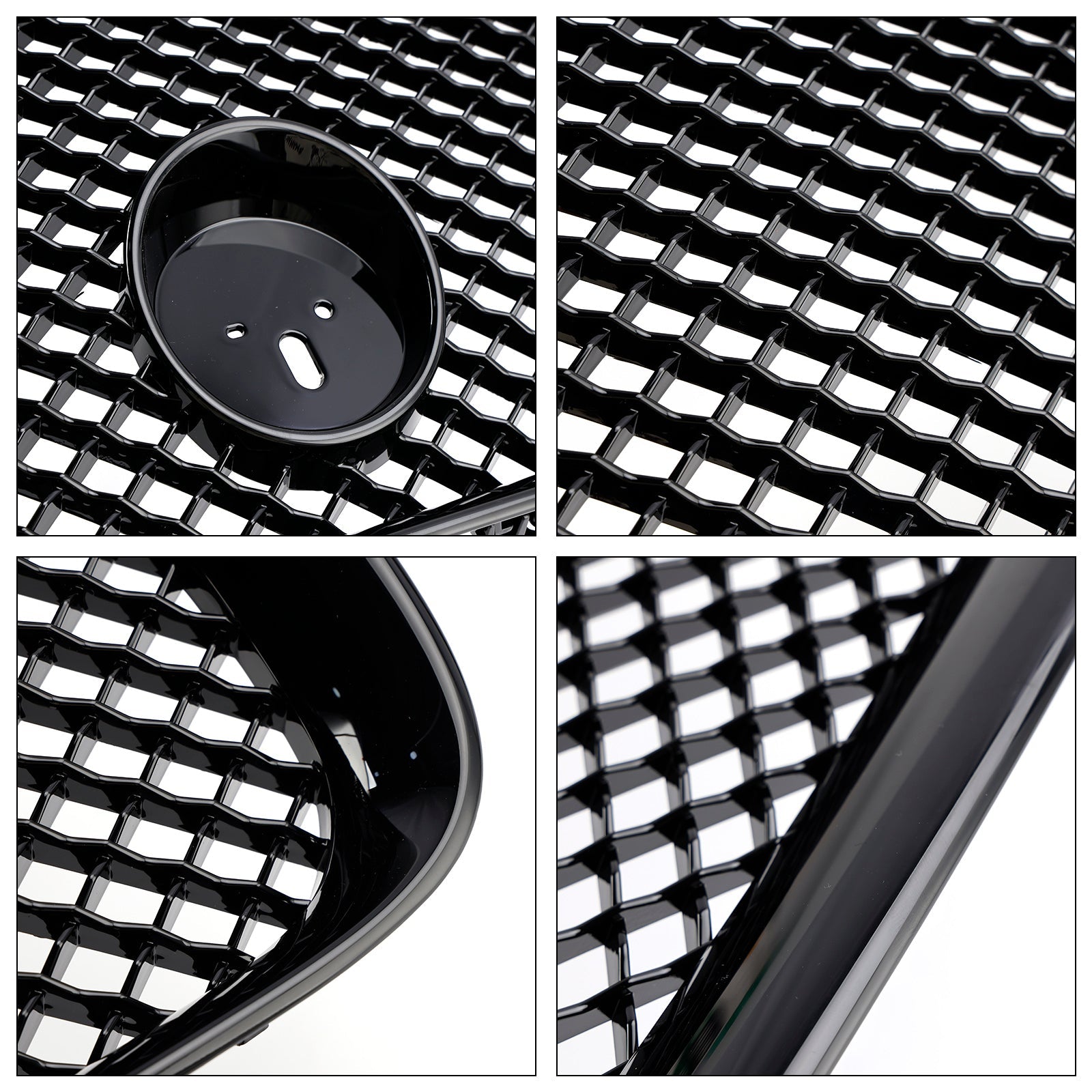 XF-R Style Front Bumper Grill Grille Fit Jaguar XF 2012-2015 Gloss Black