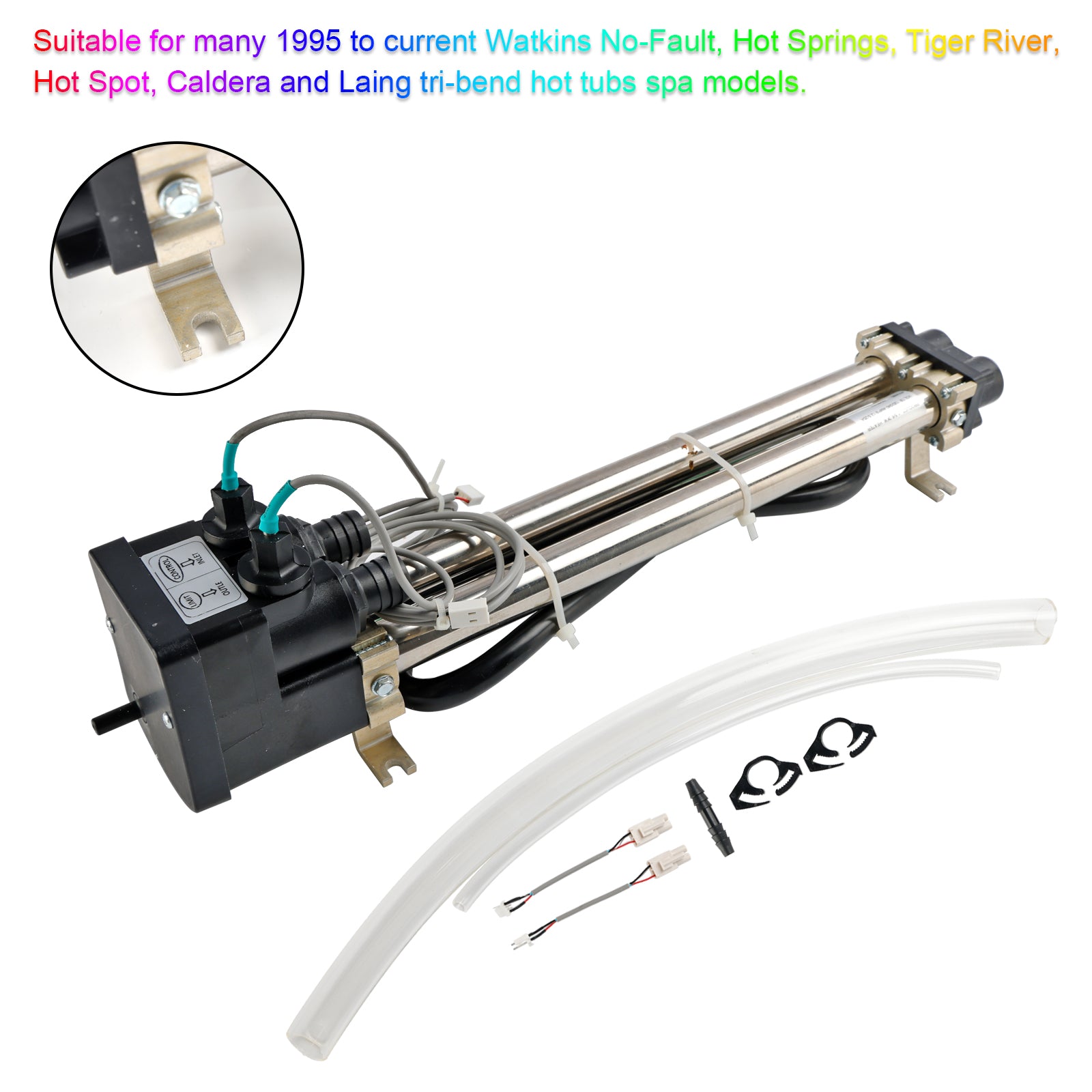 4KW Titanium No-Fault Spa Heater Assembly, Compatible with Watkins Hot Spring, Caldera & Tiger River, Replaces 73791/73039