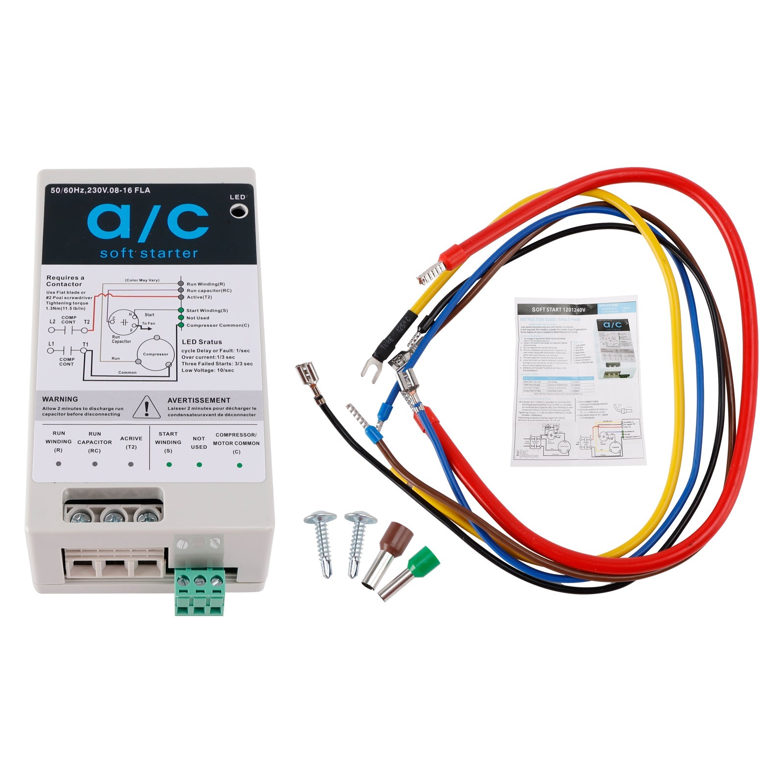 08-16A Soft Start Module For 1.75-3.5 Ton AC Units Reverse Motor Protection