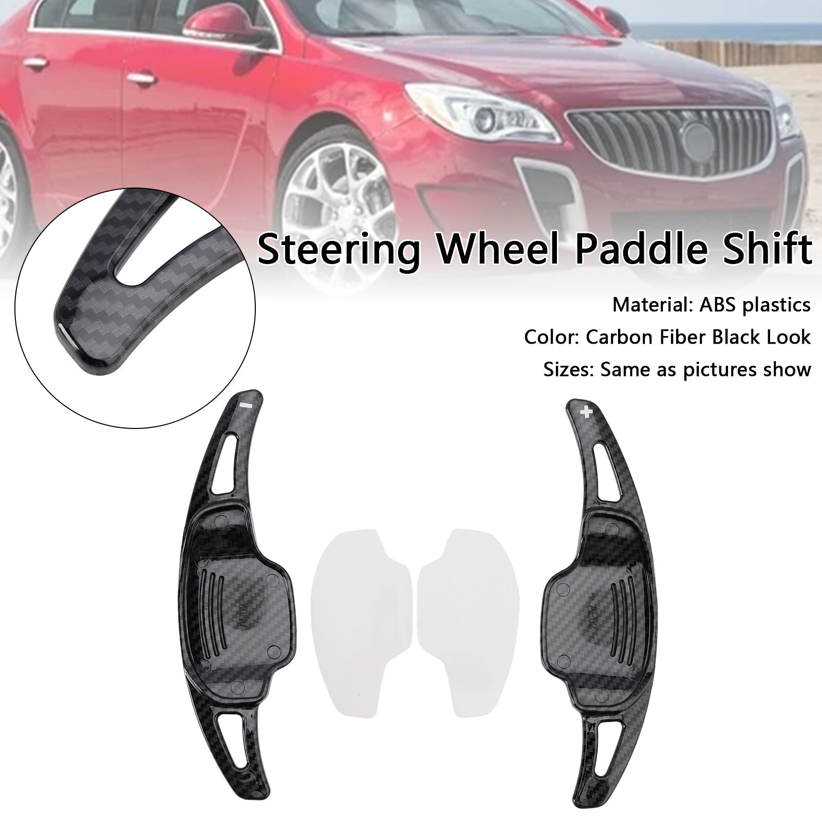 Carbon Look Steering Wheel Paddle Shifter Extension Covers Fit Chevy Camaro