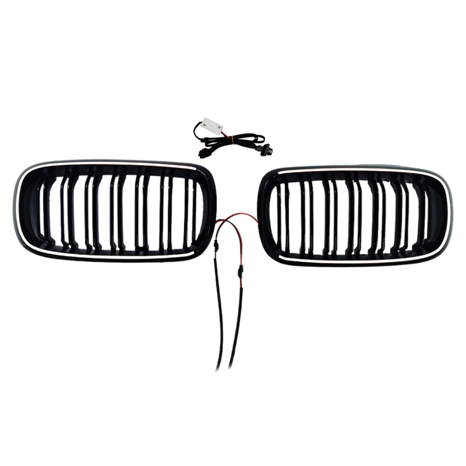 Double Slat Front Bumper Kidney Grille Fit BMW X5/X6 F15/F16 2013-2018