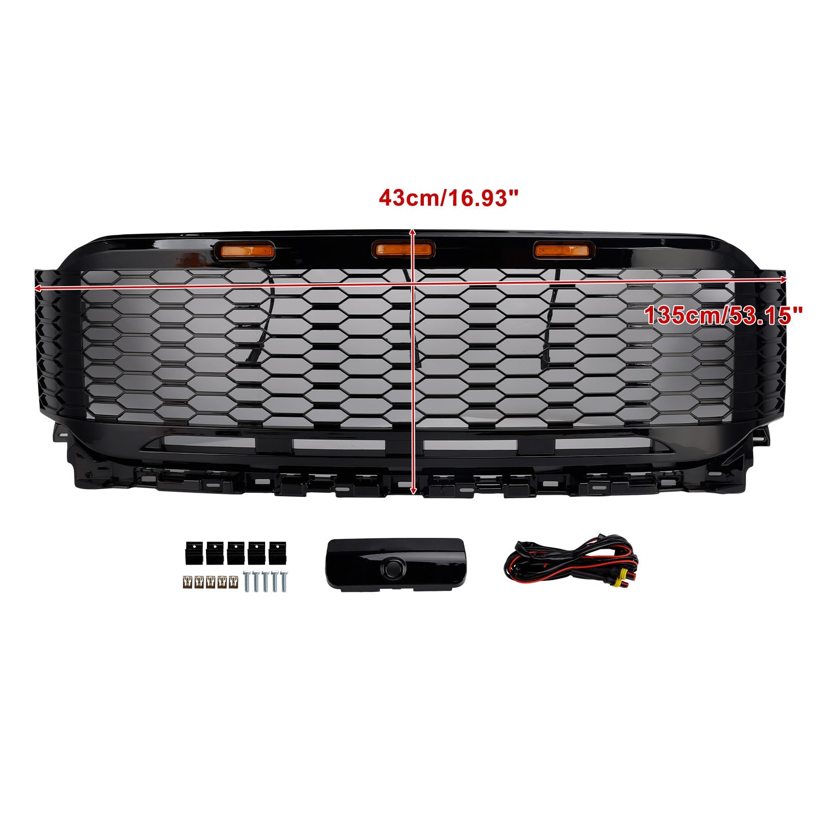 2021-2023 Ford F150 Raptor Replacement ABS Front Bumper Grille Grill W/ LED