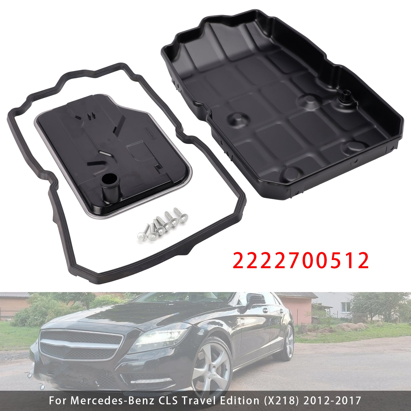 722.9 Transmission Oil Pan W/Gasket??Filter Kit For Benz X218 W203 W212 W166