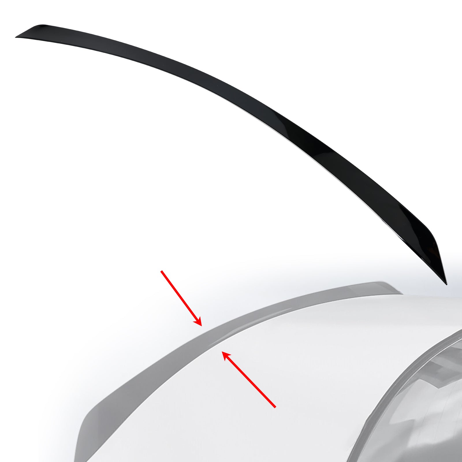 Gloss Black Rear Boot Spoiler For Mercedes E Class W213 2016-2020 E63S Style