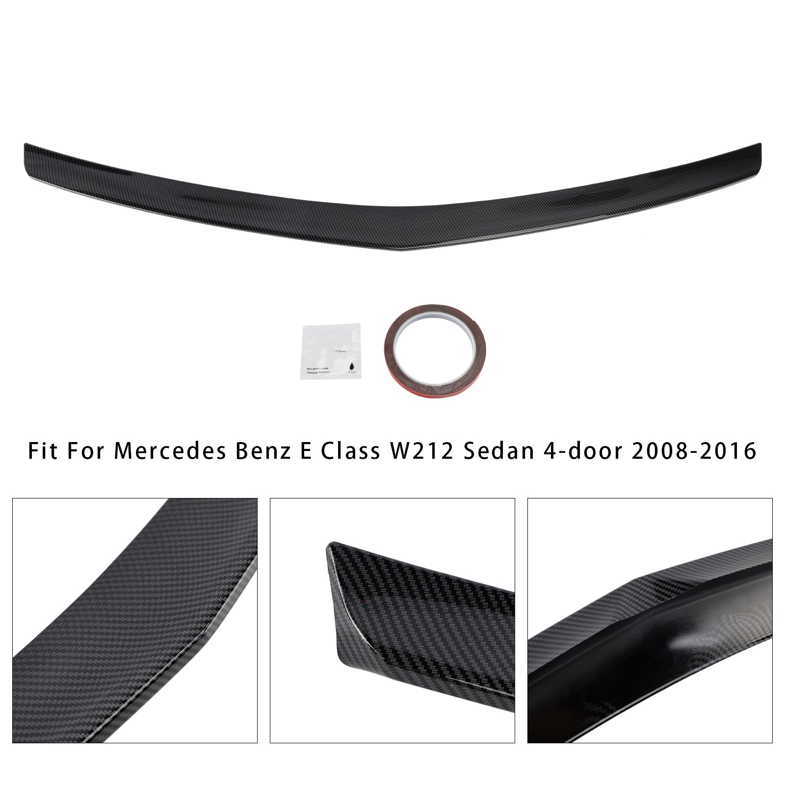 Carbon Fiber Look Rear Boot Spoiler For Mercedes-Benz E-Class W212 2008-2016