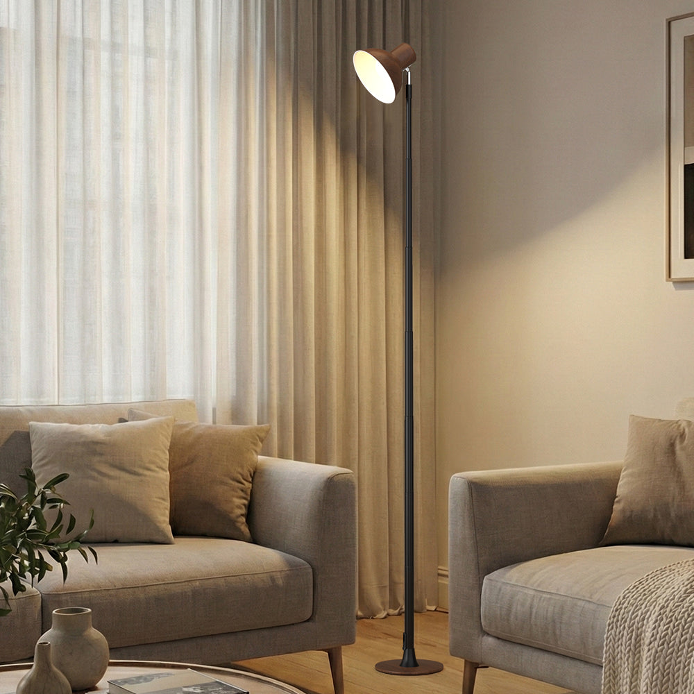 Dimmable for Living Room/Office-Walnut/Black Adjustable LED Floor & Table Lamp 3 Colors