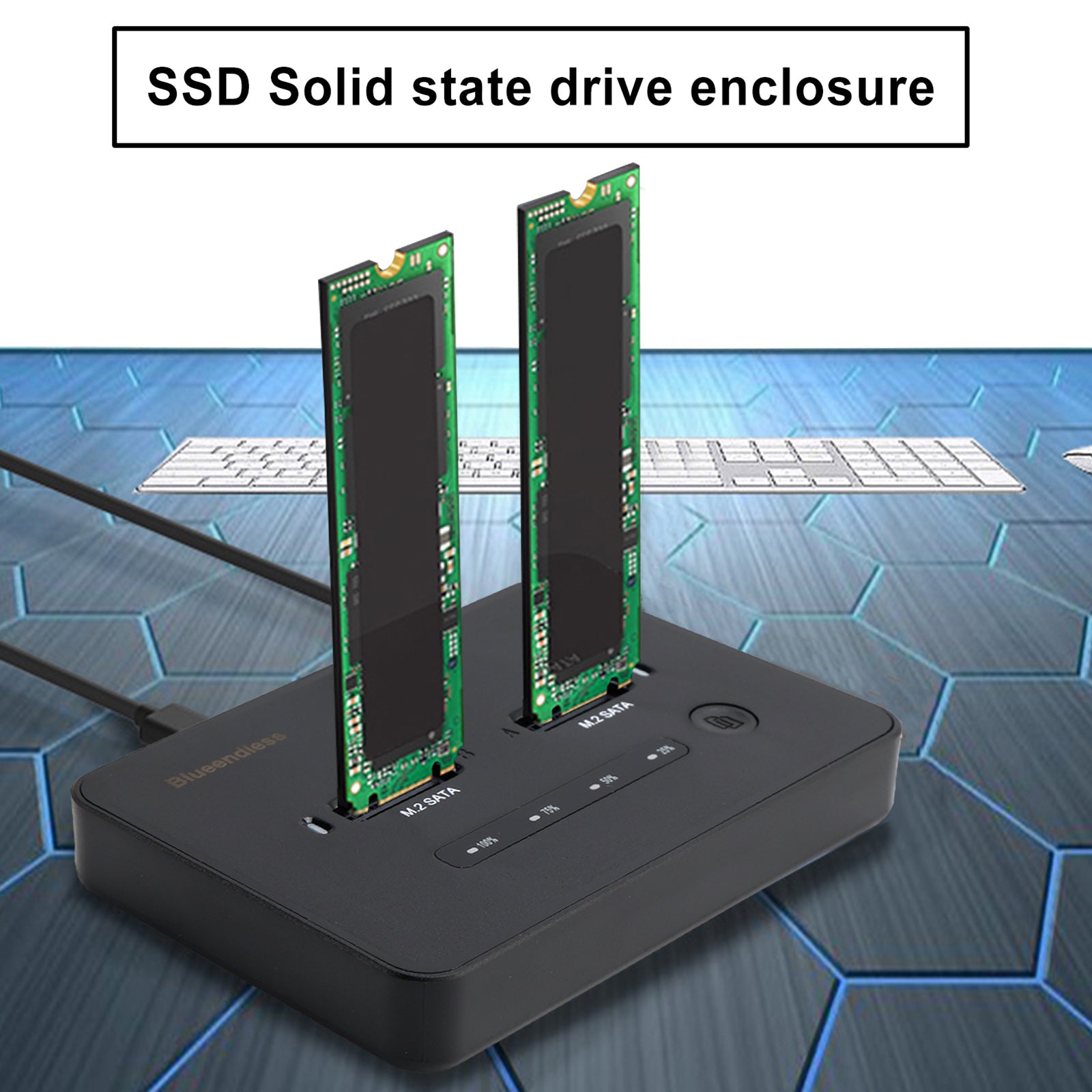 NVME SATA M.2 SSD Docking Station Duplicator SSD Solid State Drive Enclosure for US
