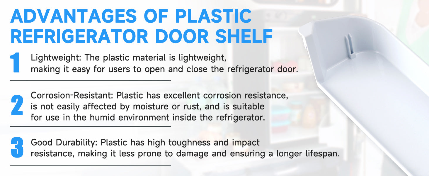 Replacement Refrigerator Door Shelf Kit for Dometic Refrigerator Freezer/Upper/Bottom Door Shelf 29325760166 For Dometic DM2652/ DM2852/ RGE400/ RK400/ RM2451/ RM2452/ RM2453 / RM2551