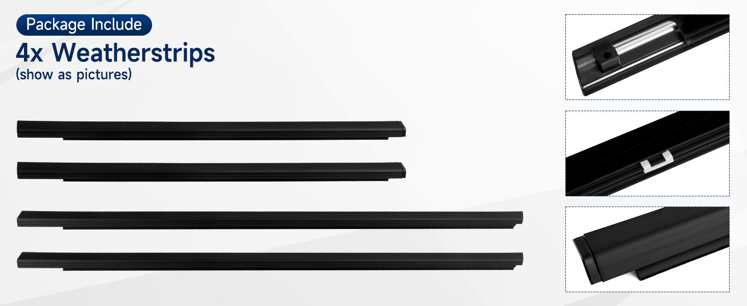2001-2006 Nissan Sentra 4PCS Weatherstrip 80820-5M00A 82821-5M00A