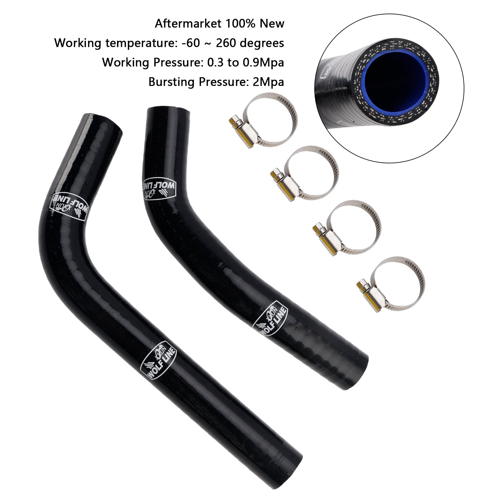 Silicone Radiator coolant Hose For Yamaha MT-03 MT-25 YZF R3 R25 2015-2024
