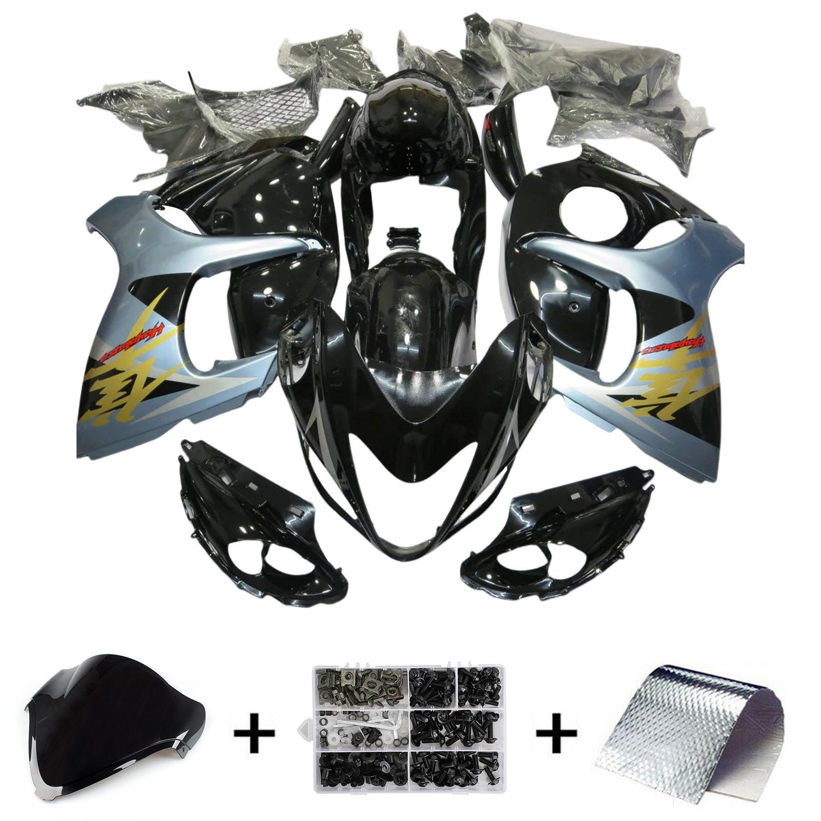 Amotopart Suzuki Hayabusa GSX1300R 2008-2020 Kit Carenado Carrocería Plástico ABS