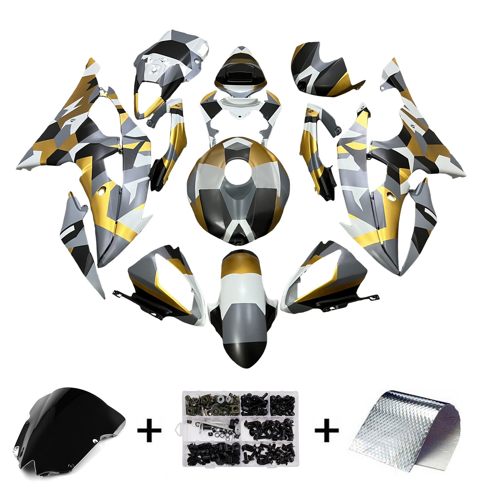 Injection Fairing Kit Bodywork Plastic ABS For Yamaha YZFR6 YZF-R6 2008-2016