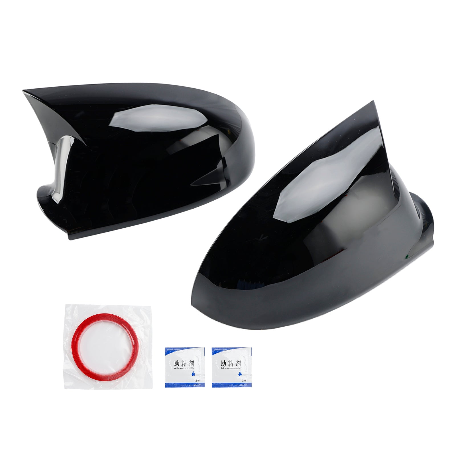 VW Jetta 2005-2011 Gloss Black Wing Door Mirror Cover Caps Left + Right