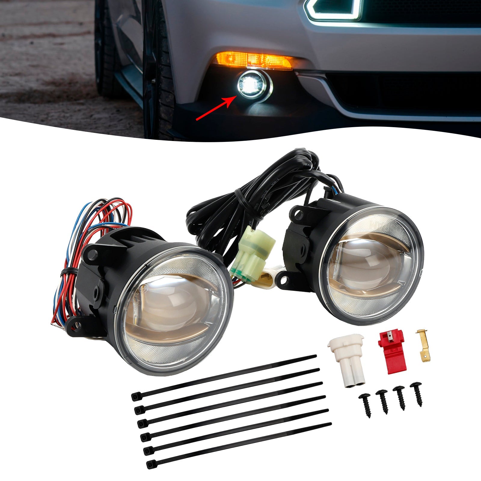 Car Light Ledtiving FOG DRL Gold Edition 90MM 6000K For OSRAM