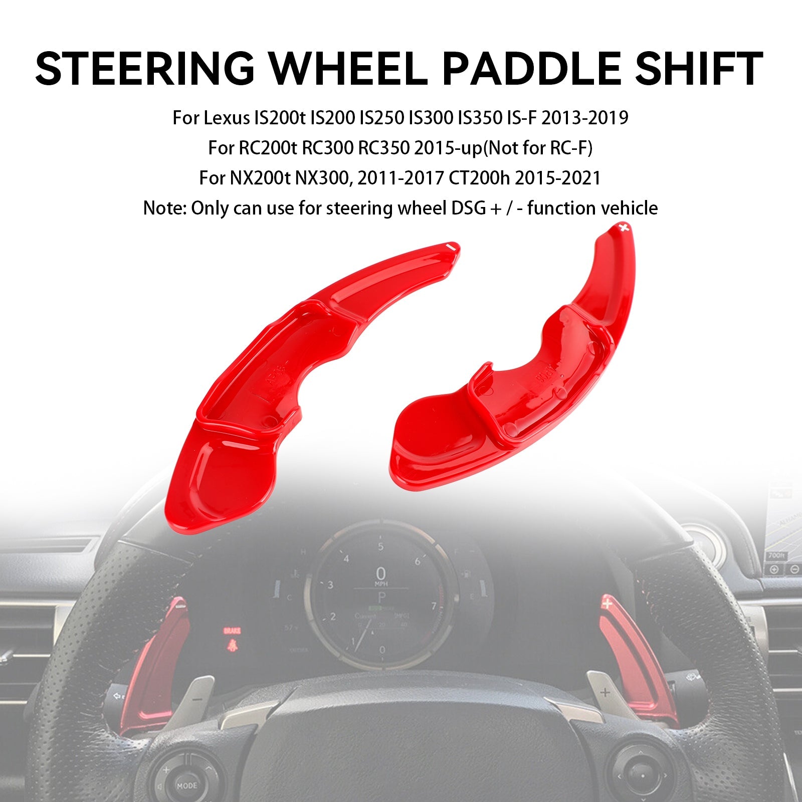 Steering Wheel Paddle Shifter Extensions For Lexus IS RC RCF NX