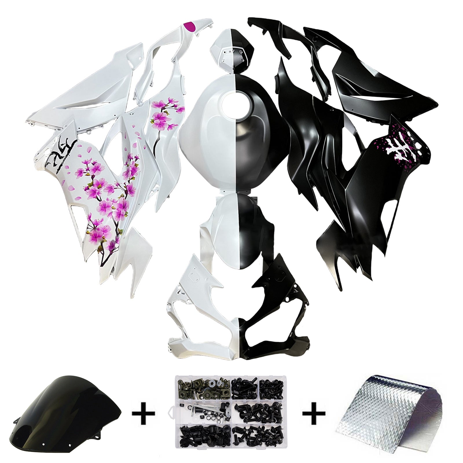Injection Fairing Kit Bodywork Plastic ABS fit For Kawasaki ZX6R 2019-2023
