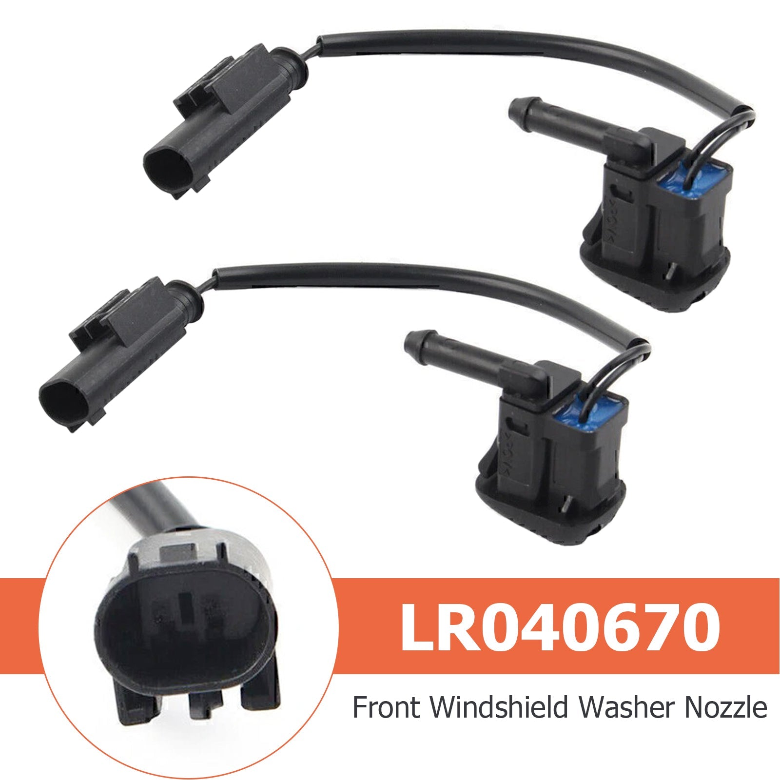 2x Front Windshield Washer Nozzle for Land Rover Range Rover L322 02-12 LR040670
