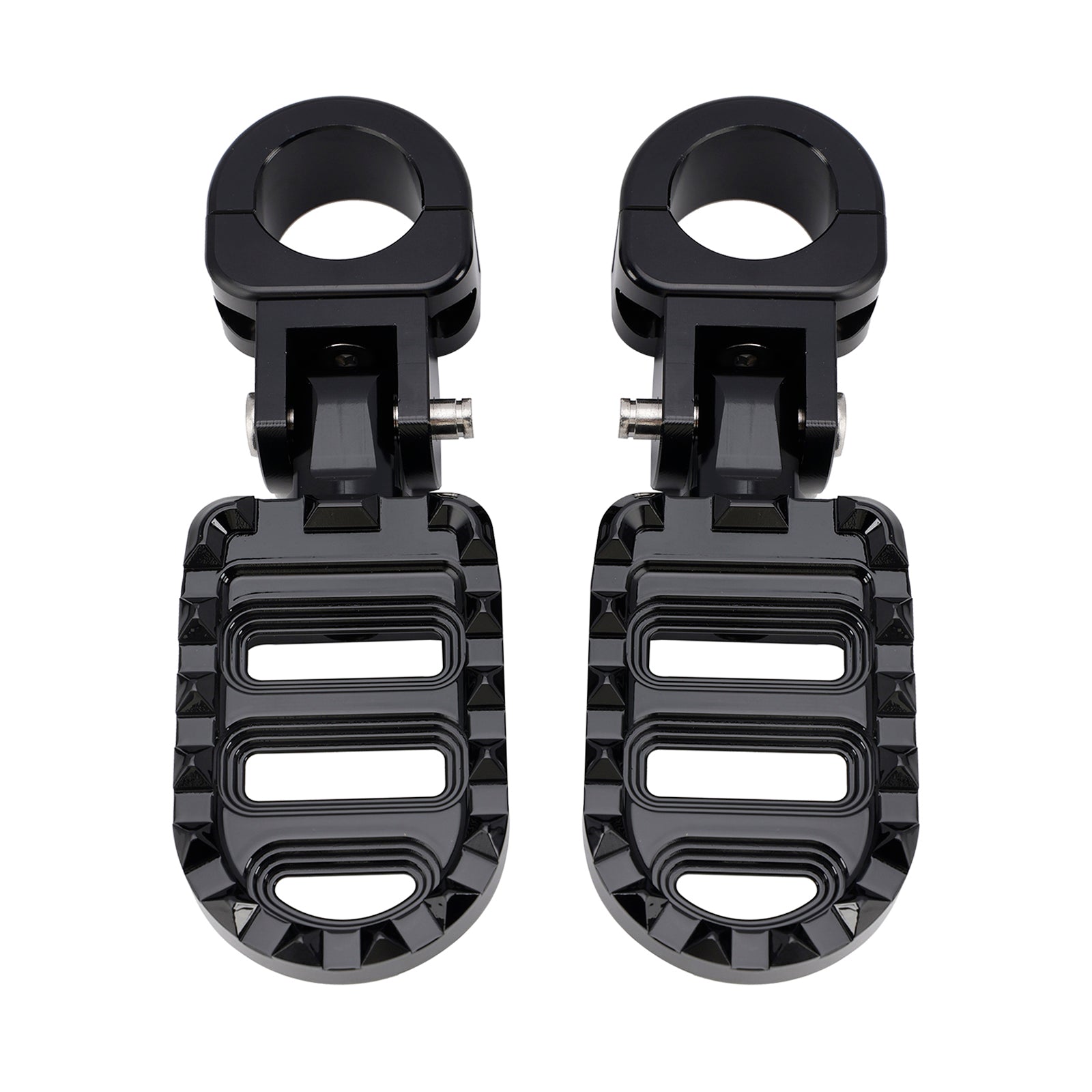 Universal Front Footrests Foot Pegs fit for motorcycle with 1.25 inches bars