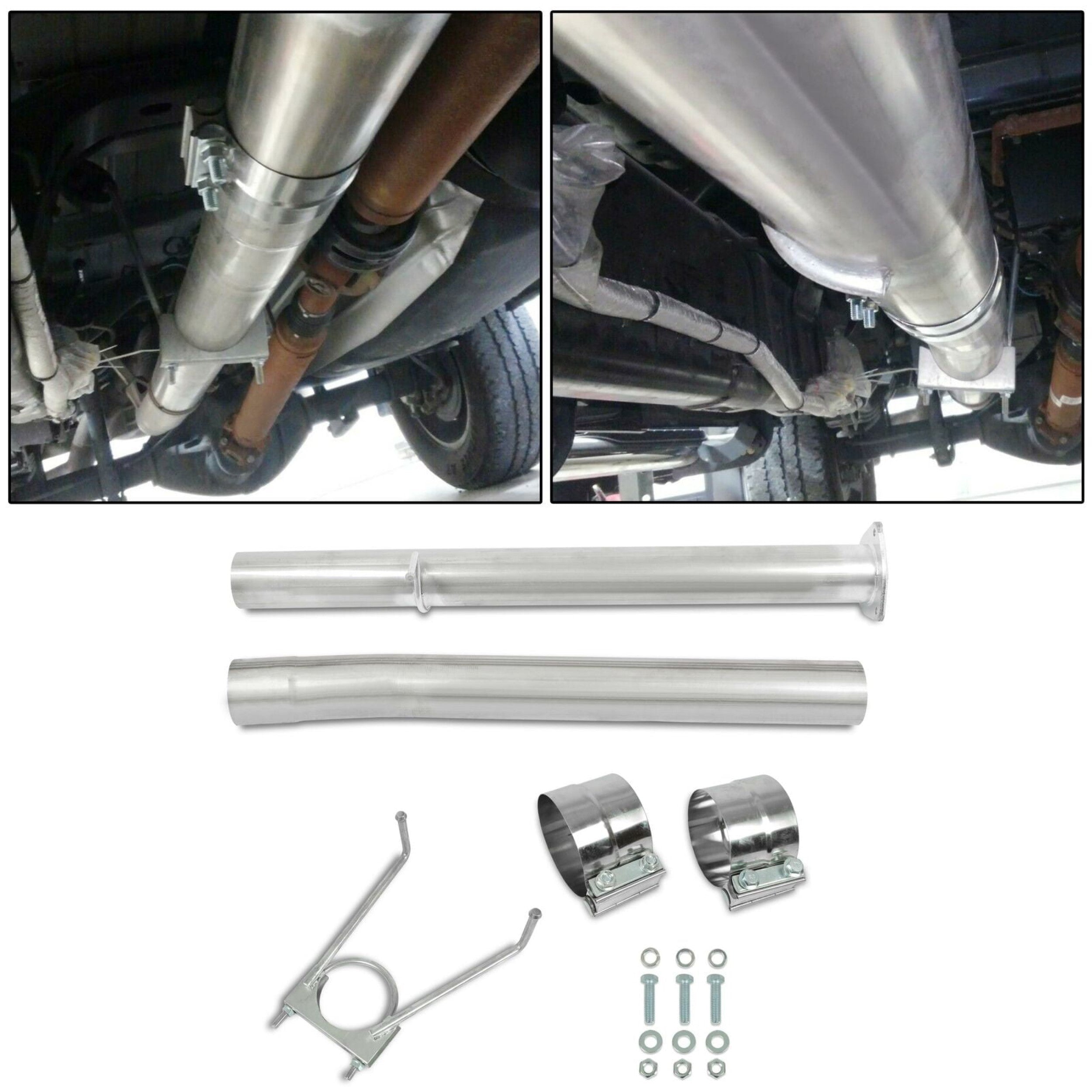 4" Exhaust Muffler Pipes & EGR  Delete Kit for 2013-2017 Dodge Ram 2500 3500 4500 5500 6.7L Cummins Diesel Truck