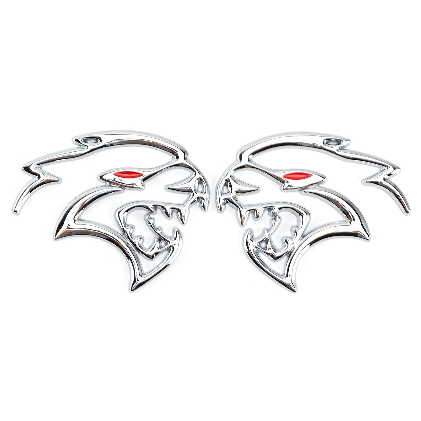 2x Hellcat Fender Side Emblem Badge Decal for SRT Hellcat Silver