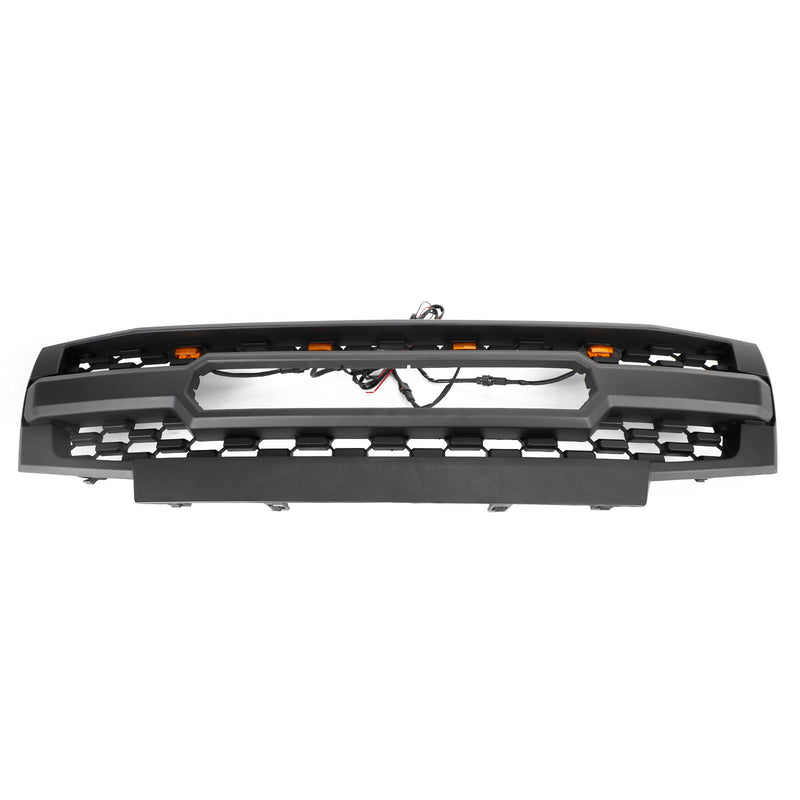 Black Front Bumper Grille Grill Fit Nissan Frontier 2009-2019 W/ Led Lights