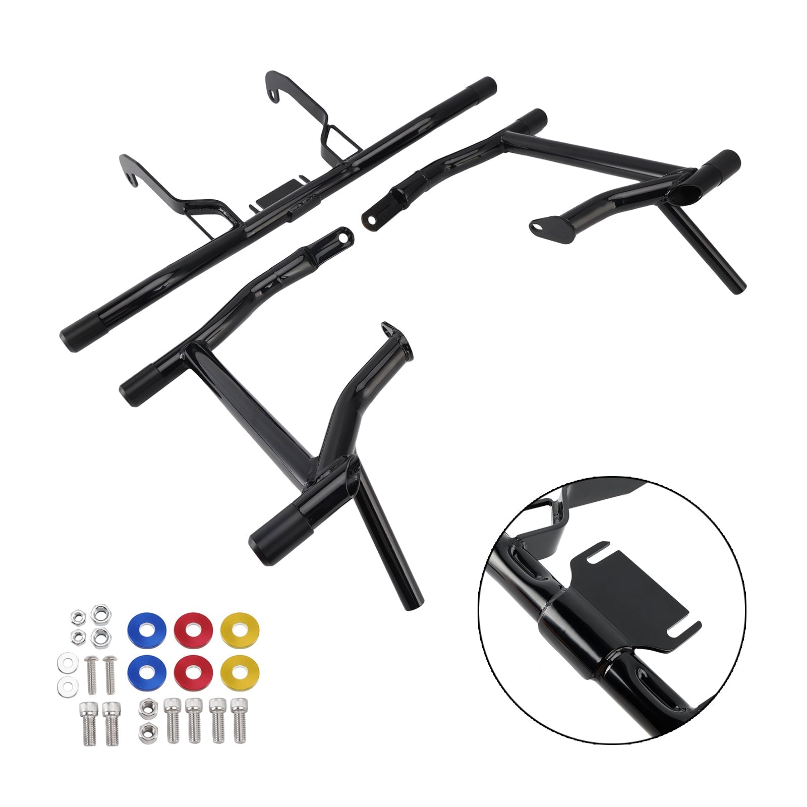 2014-2023 Road Glides Street Glides Road Glides FLHT FLHX Engine & Saddlebag Guard Frame Anti-Crash Bumper Kit Black