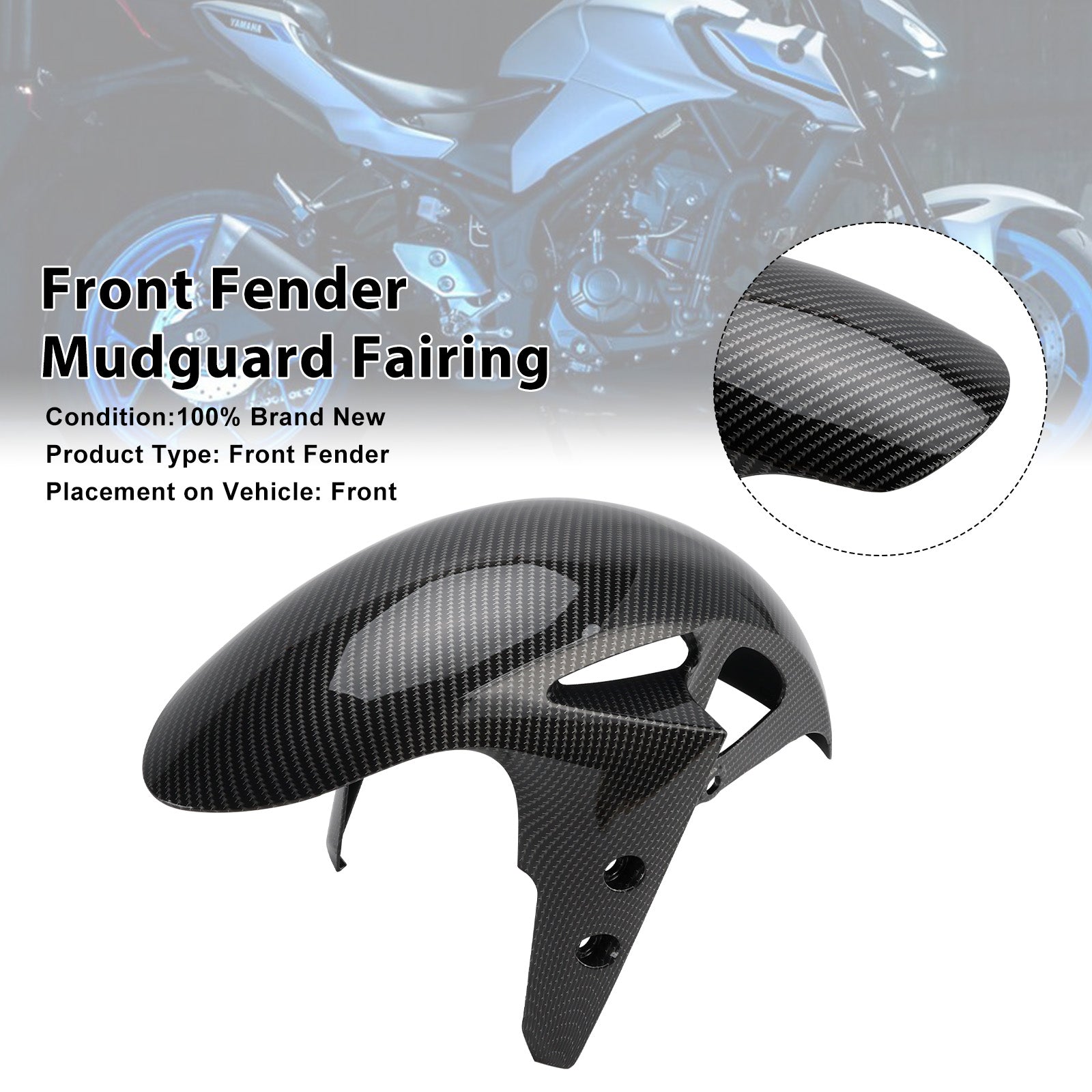 2025-2026 Yamaha YZF-R3 YZF R25 MT-03 Front Fender Mudguard Fairing