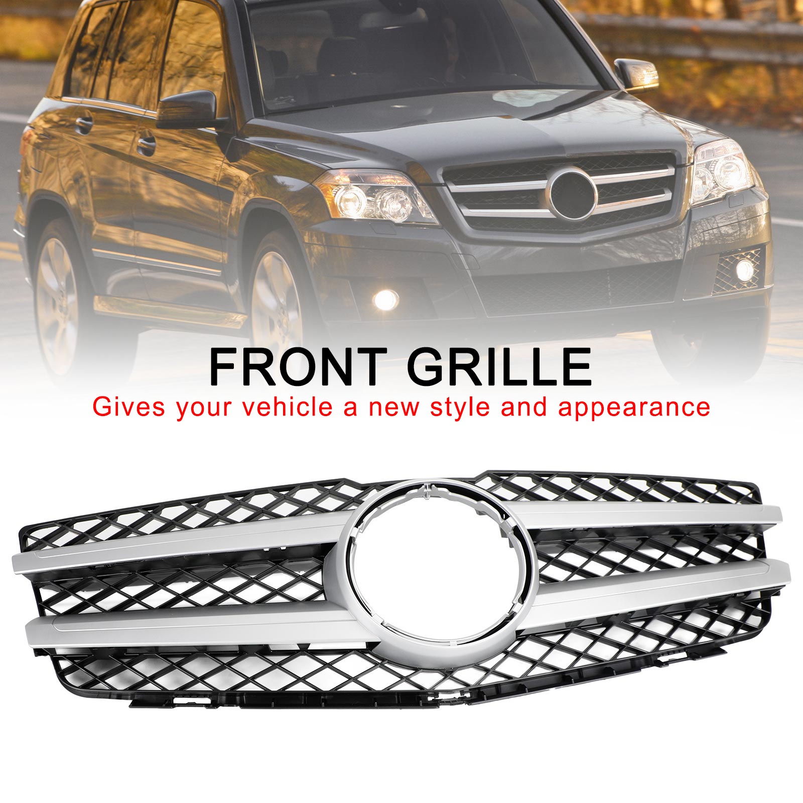 Rejilla de parachoques delantero para Mercedes Benz GLK X204 GLK350 2008-2012