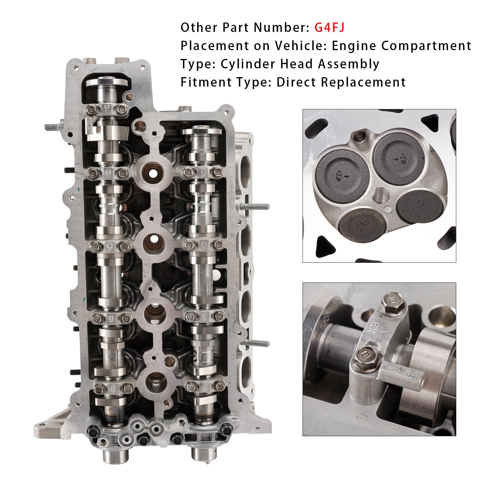 2012-2016 Veloster Base 1.6L Cylinder Head Assembly Hyundai KIA G4FJ Engine 1.6L G4FJ 22100-2B720
