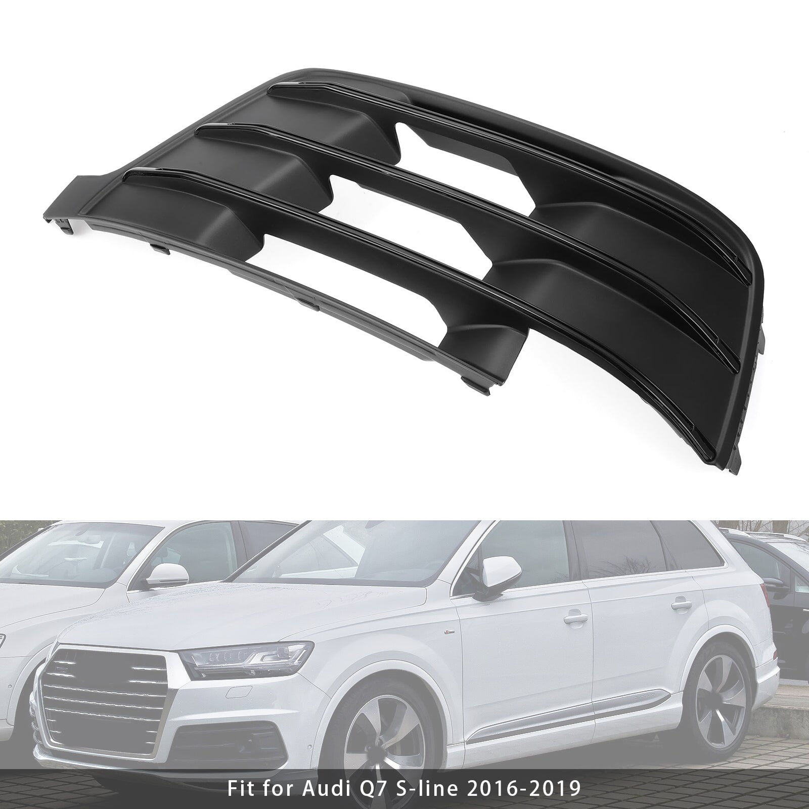 2016-2019 Audi Q7 S-Line Original Fog Light Grille Left Side 4M0807681D