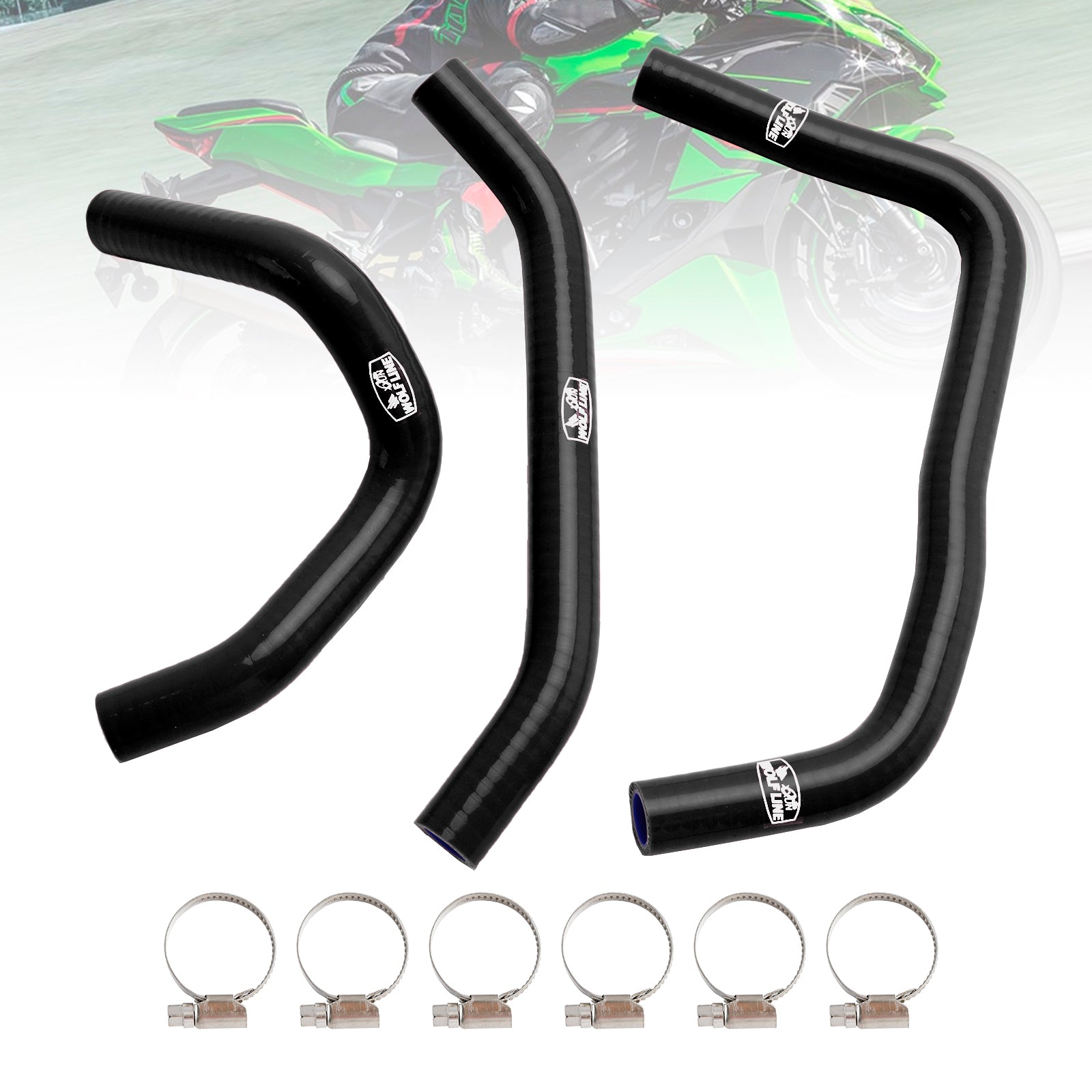 Silicone Radiator coolant Hose kit For Kawasaki ZX4R ZX-4RR 2023-2024