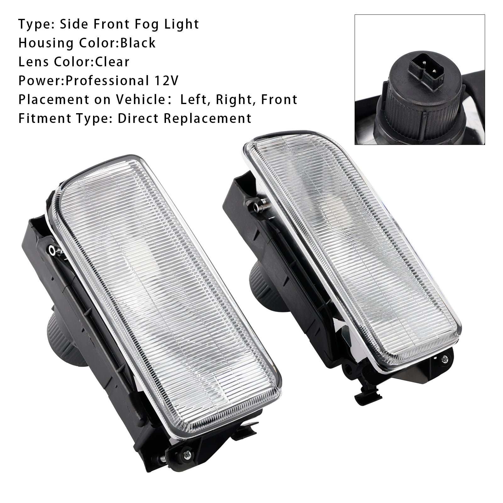 1992-1998 BMW E36 3-Series Pair Front Bumper Fog Light Without Bulbs