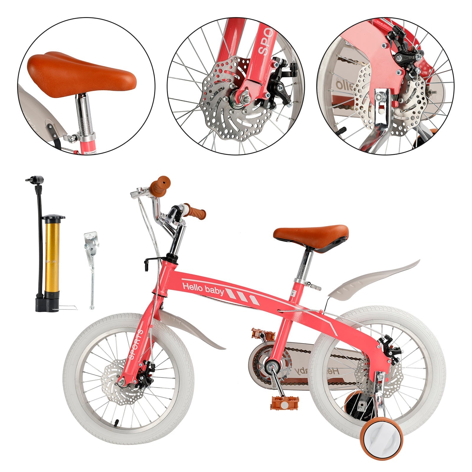 16 inches kid's bike children bicycle with auxiliary wheels