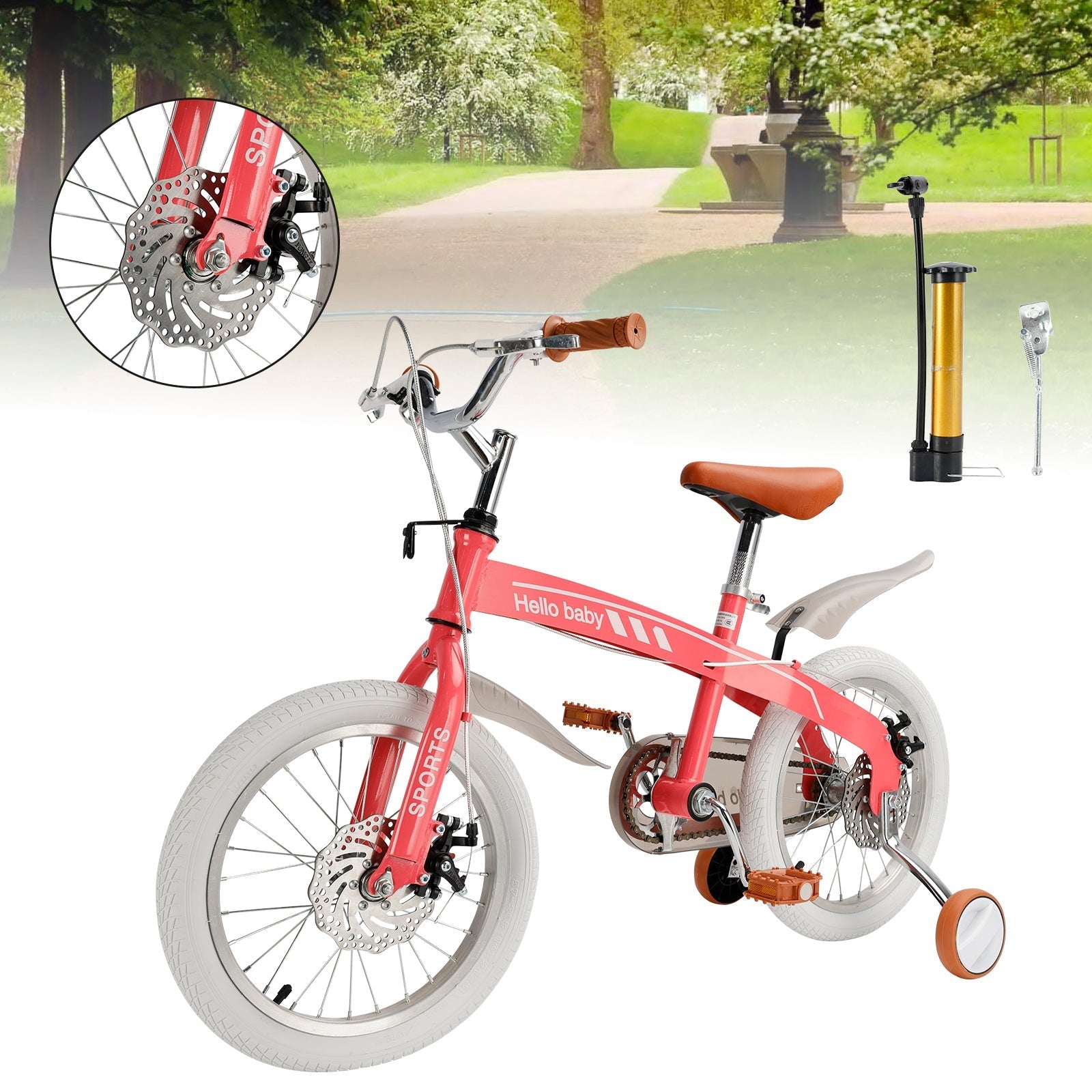 16 inches kid's bike children bicycle with auxiliary wheels