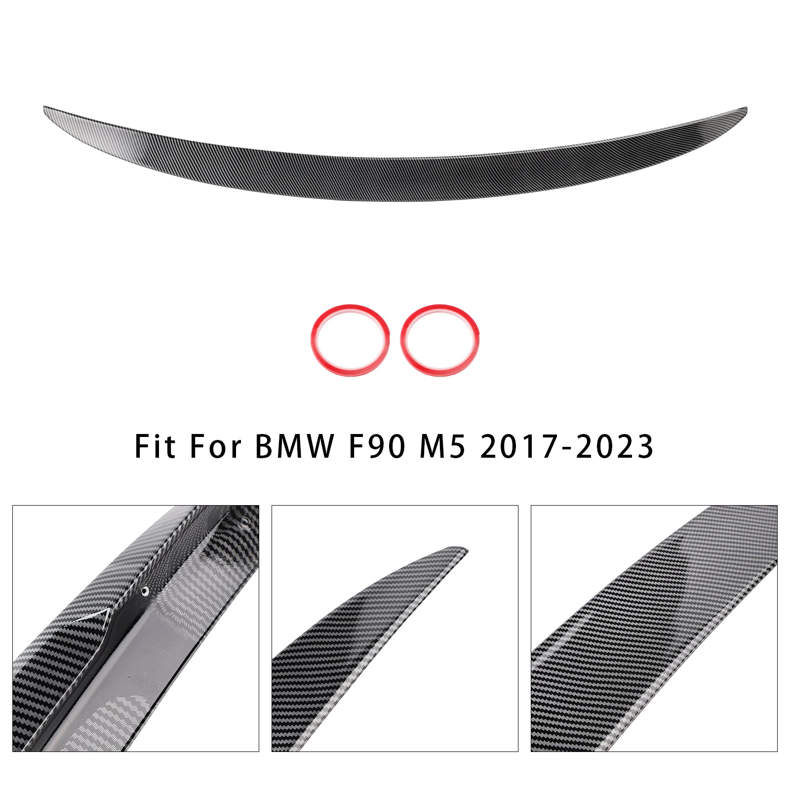 2017-2023 BMW G30 G38 F90 M5 MP Carbon Fiber Style Rear Trunk Spoiler Wing