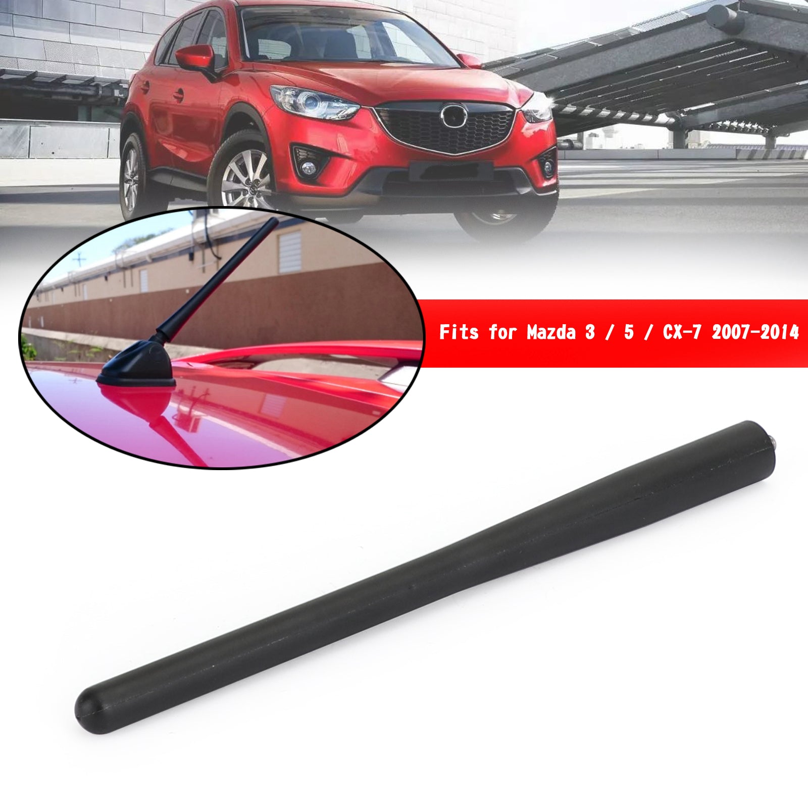 7" Antenna Mast EG23-66-A30 Fits For Mazda 3 / 5 / CX-7 2007-2014 Generic