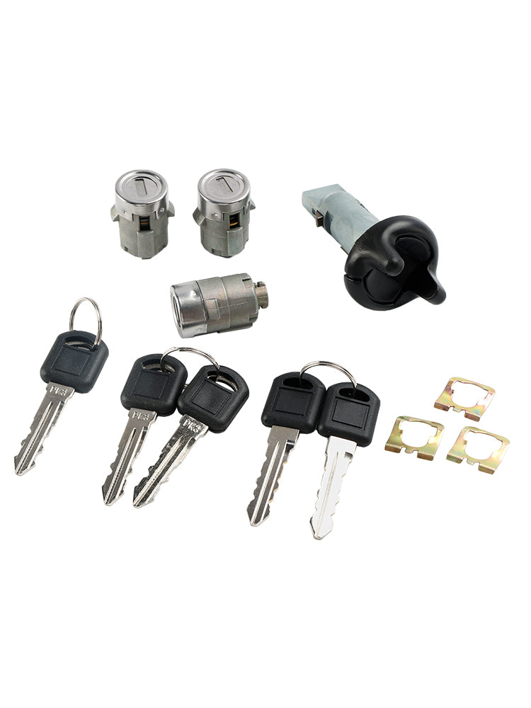 Ignition Key Switch Cylinder &amp; 3 Door Lock Set W/2 Keys For Suburban Tahoe 1998-1999