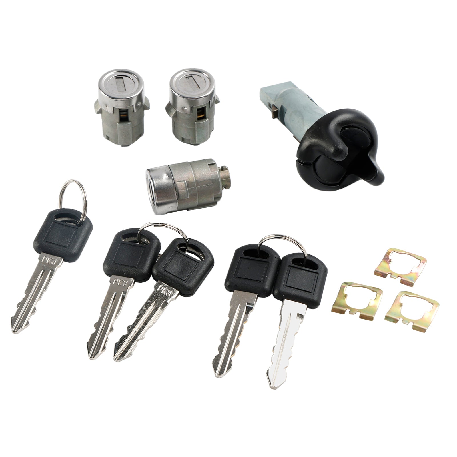 Ignition Key Switch Cylinder &amp; 3 Door Lock Set W/2 Keys For Suburban Tahoe 1998-1999