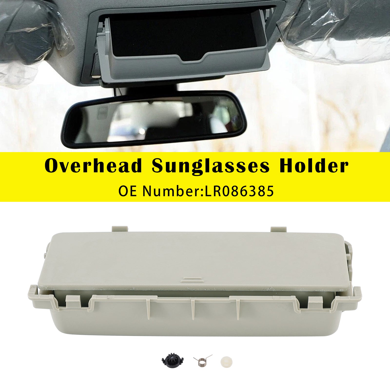 Overhead Sunglasses Holder LR086385 For 2010-2018 Land Rover Range Rover Evoque with Cirrus Headliner models
