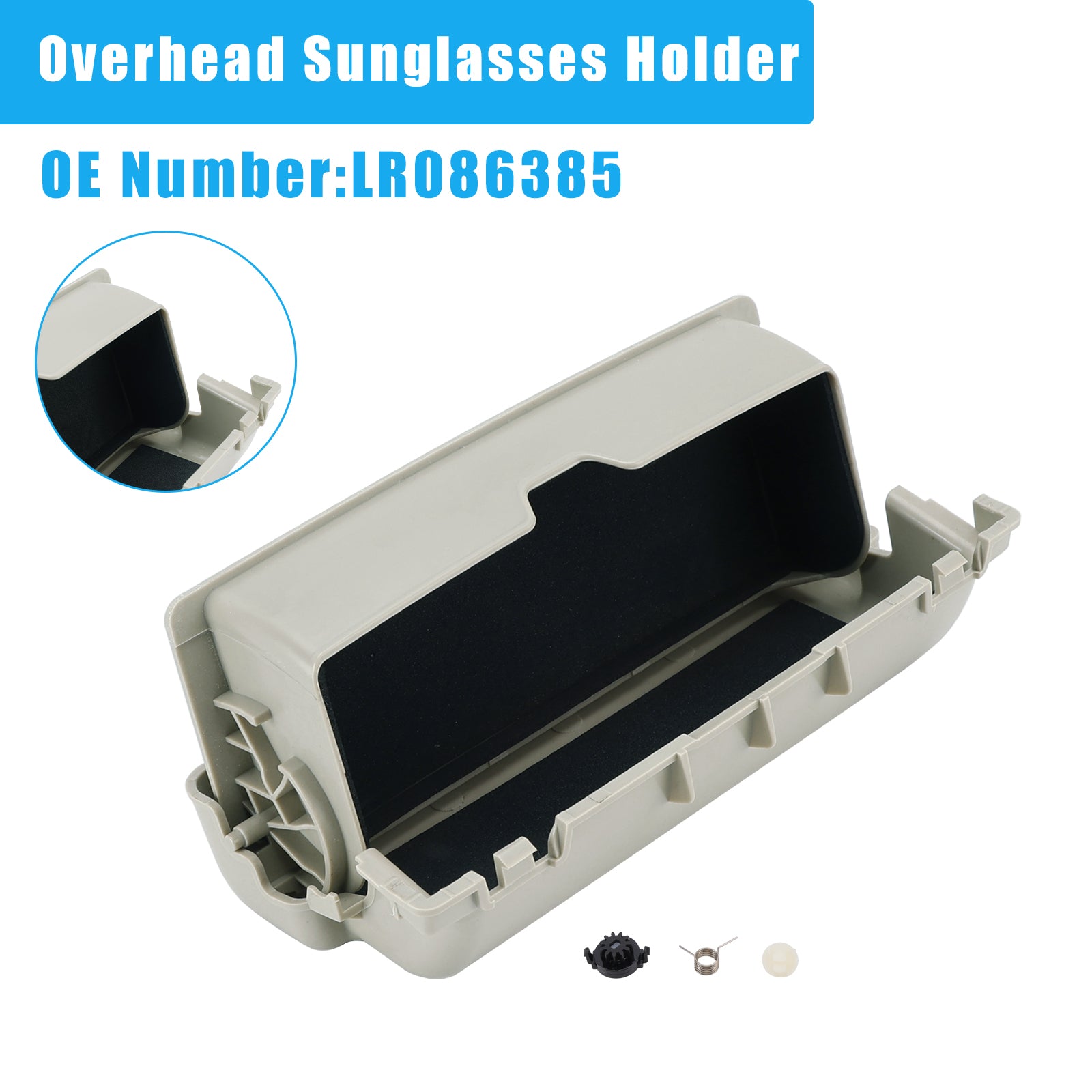 Overhead Sunglasses Holder LR086385 For 2010-2018 Land Rover Range Rover Evoque with Cirrus Headliner models