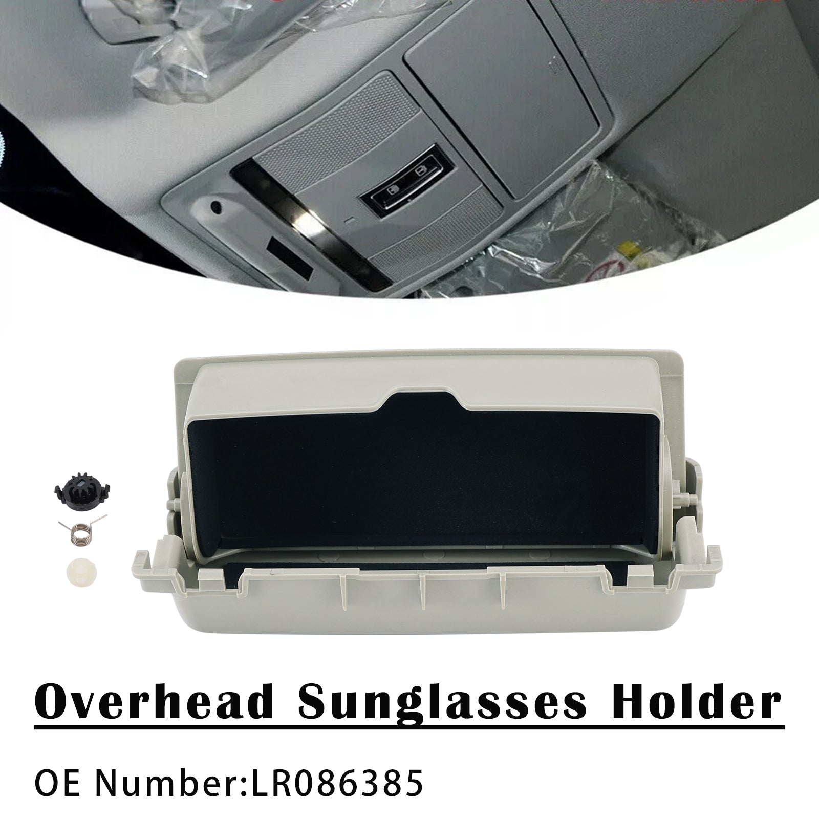 Overhead Sunglasses Holder LR086385 For 2010-2018 Land Rover Range Rover Evoque with Cirrus Headliner models