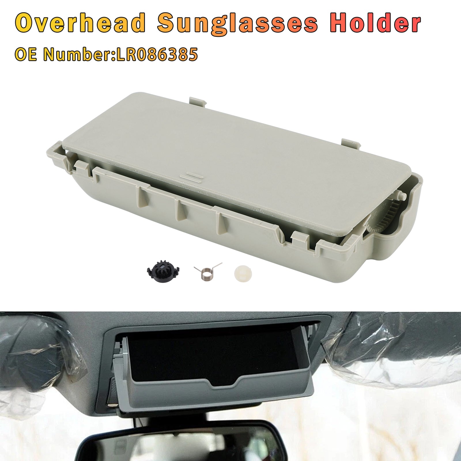 Overhead Sunglasses Holder LR086385 For 2010-2018 Land Rover Range Rover Evoque with Cirrus Headliner models