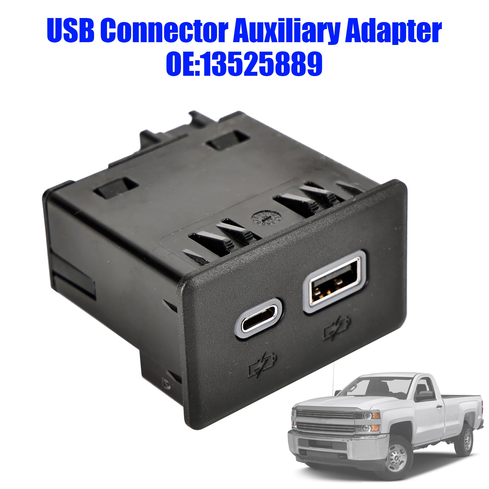 USB Connector Auxiliary Adapter 13525889 for Silverado Sierra 1500 2500 3500