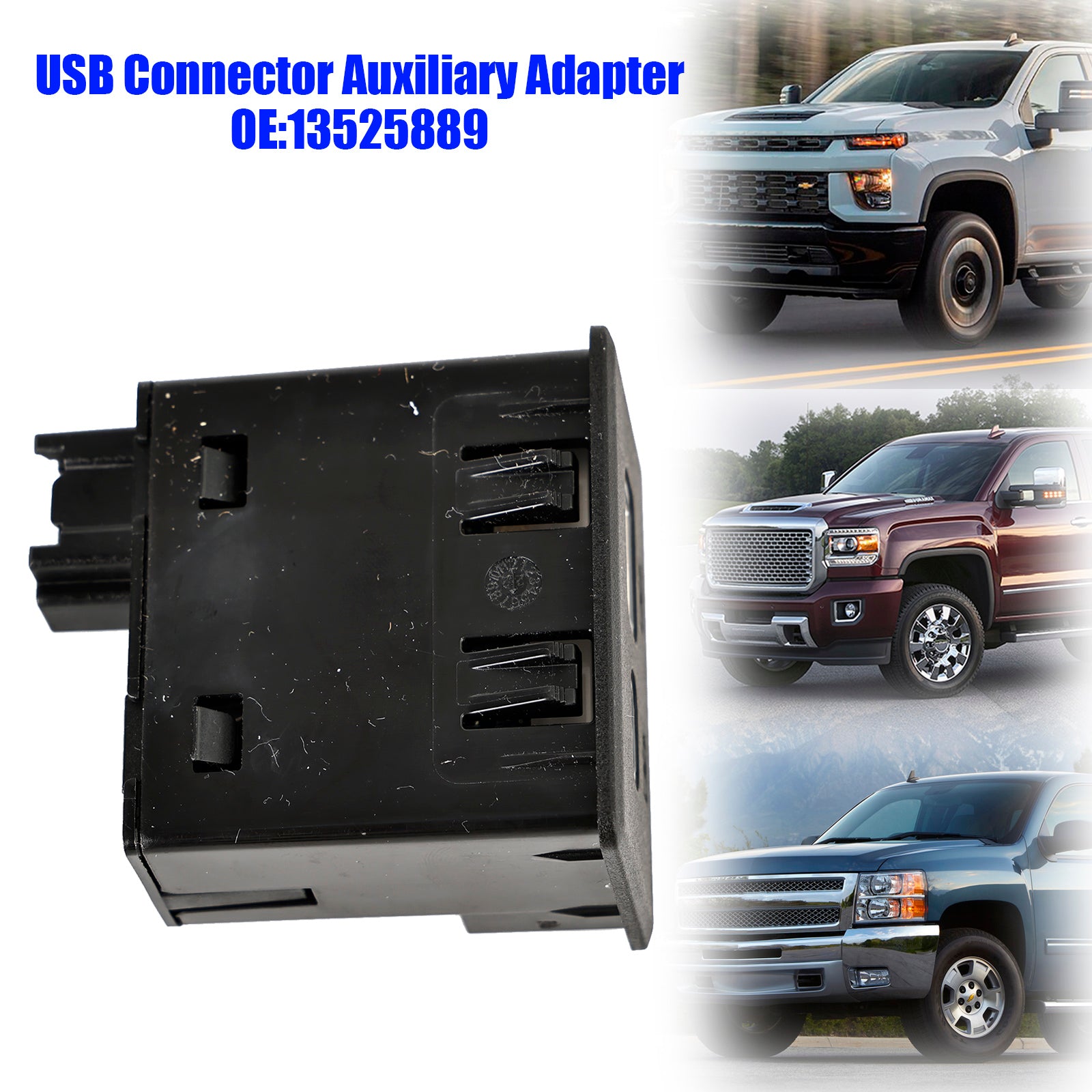 USB Connector Auxiliary Adapter 13525889 for Silverado Sierra 1500 2500 3500