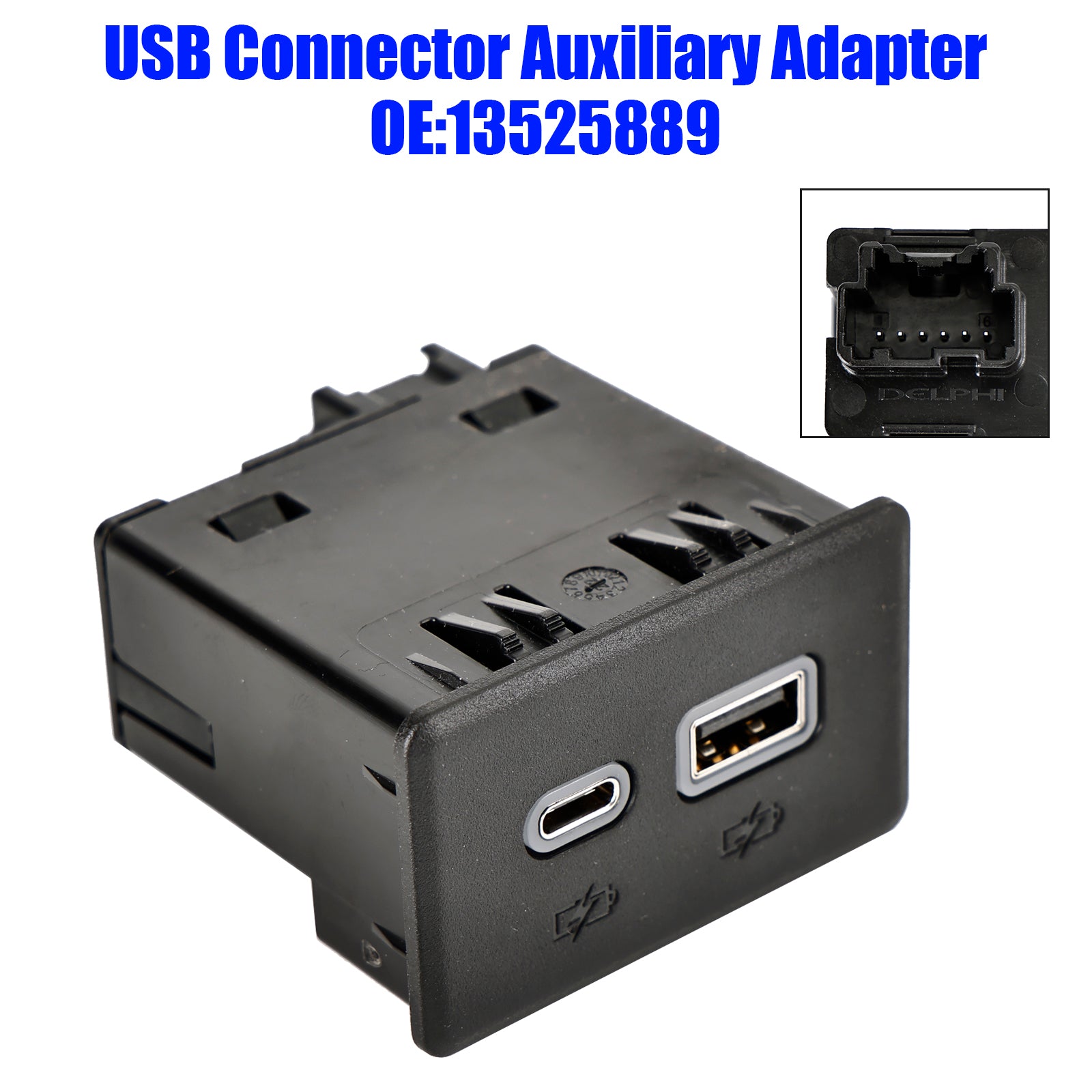 USB Connector Auxiliary Adapter 13525889 for Silverado Sierra 1500 2500 3500