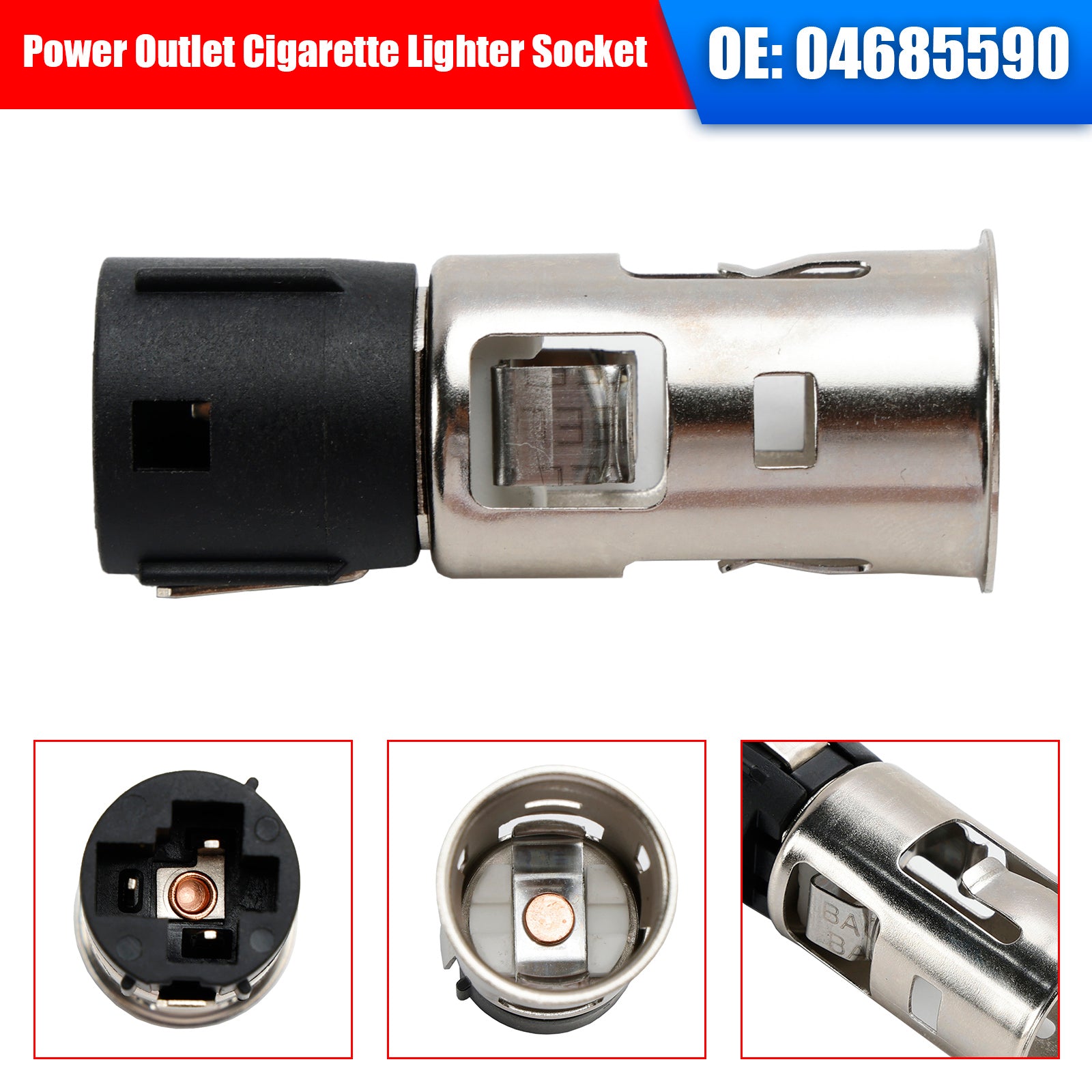 Power Outlet Cigarette Lighter Socket 04685590 For Dodge Ram