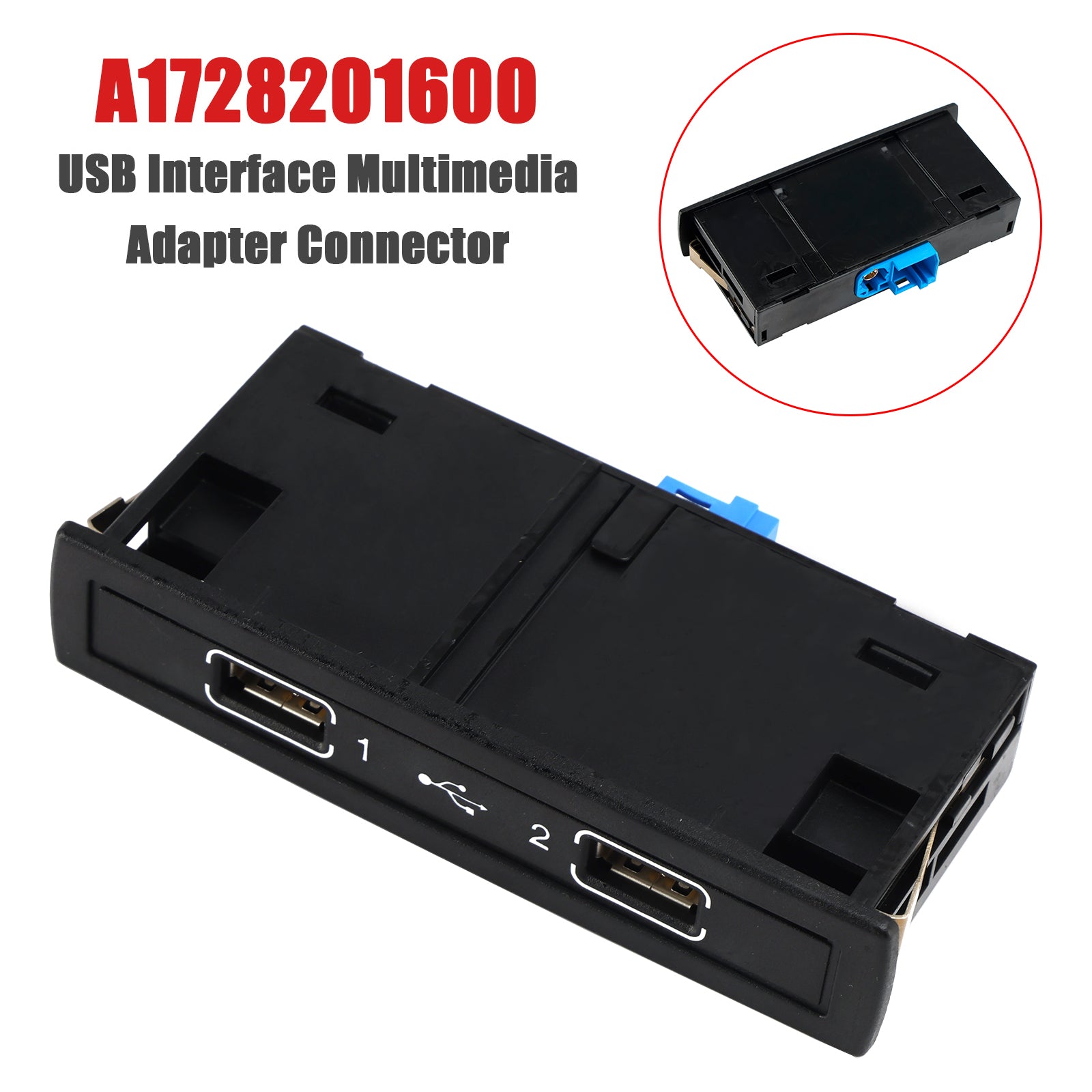 2015-2019 Mercedes-Benz GLS (X166) USB Interface Multimedia Adapter Connector A1728201600