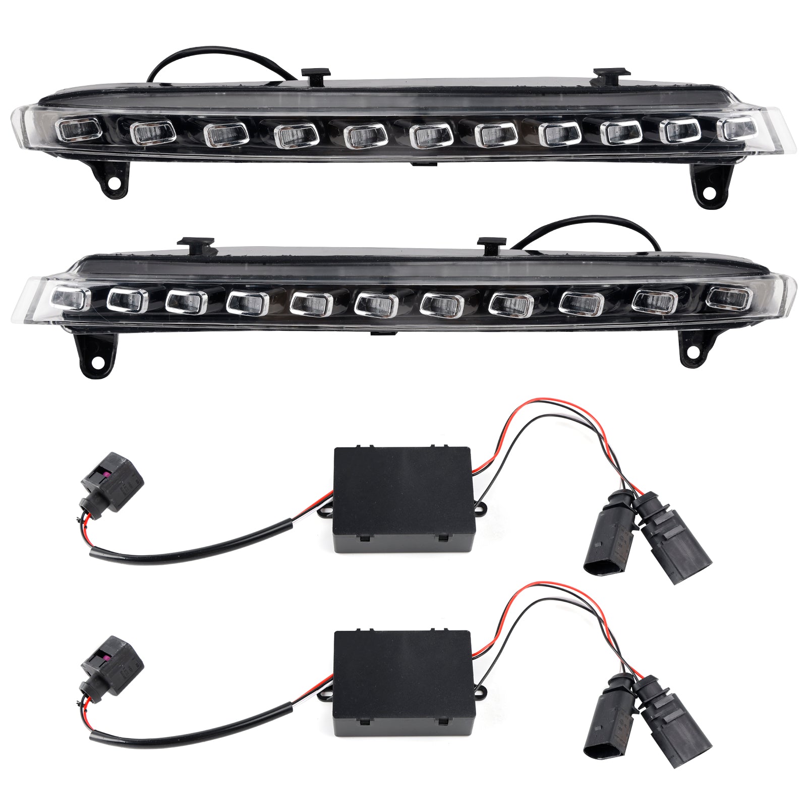 2007-2009 Audi Q7 4L Pair LED Daytime Running Light 4L0953041 4L0953042