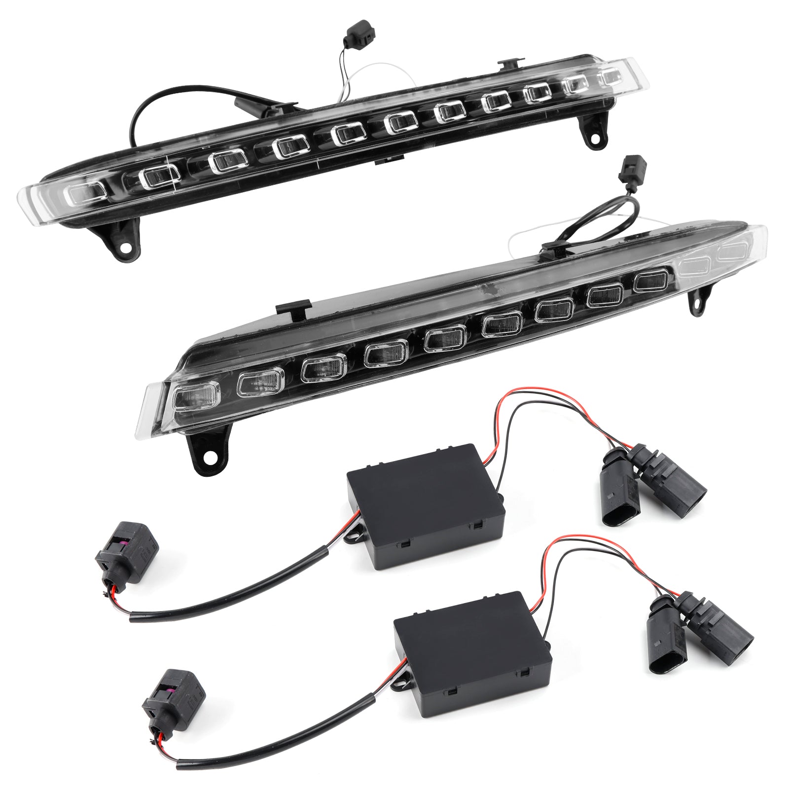 2007-2009 Audi Q7 4L Pair LED Daytime Running Light 4L0953041 4L0953042