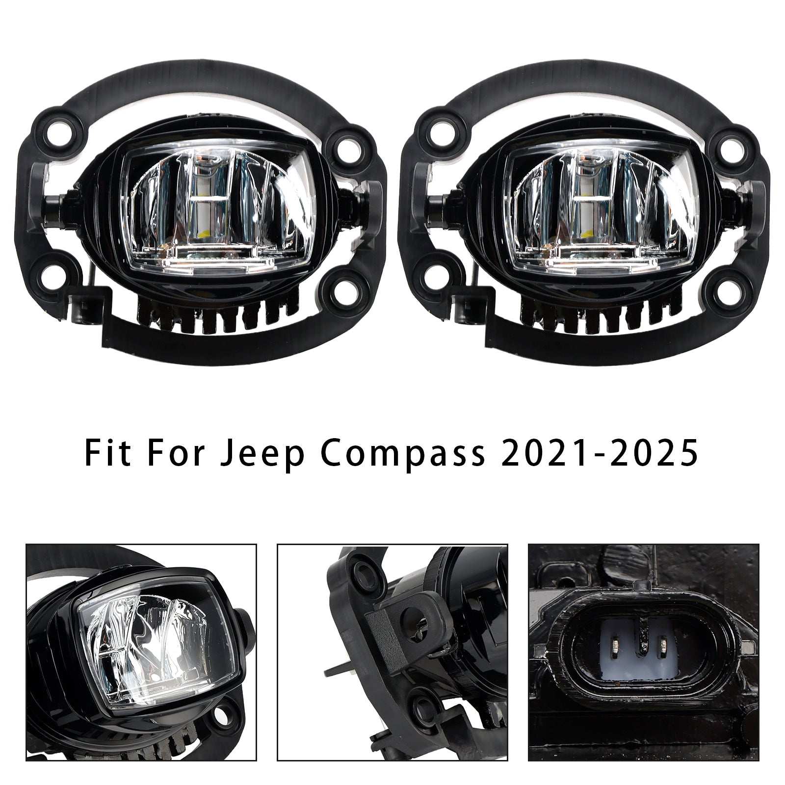 2021-2025 Jeep Compass Pair LED Front Driving Fog Light 68470159AA